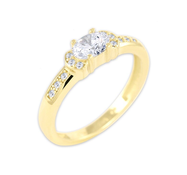 Soliter Oslnivý zásnubný prsteň zo žltého zlata 229 001 00925 00 62 mm