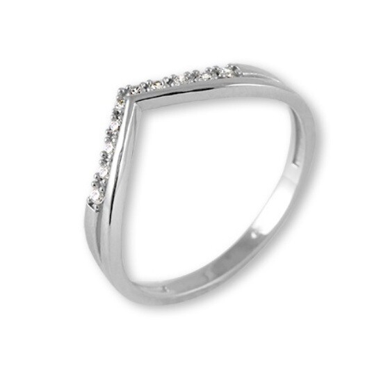 Soliter Zásnubný prsteň z bieleho zlata s kryštálmi 229 001 00886 07 53 mm