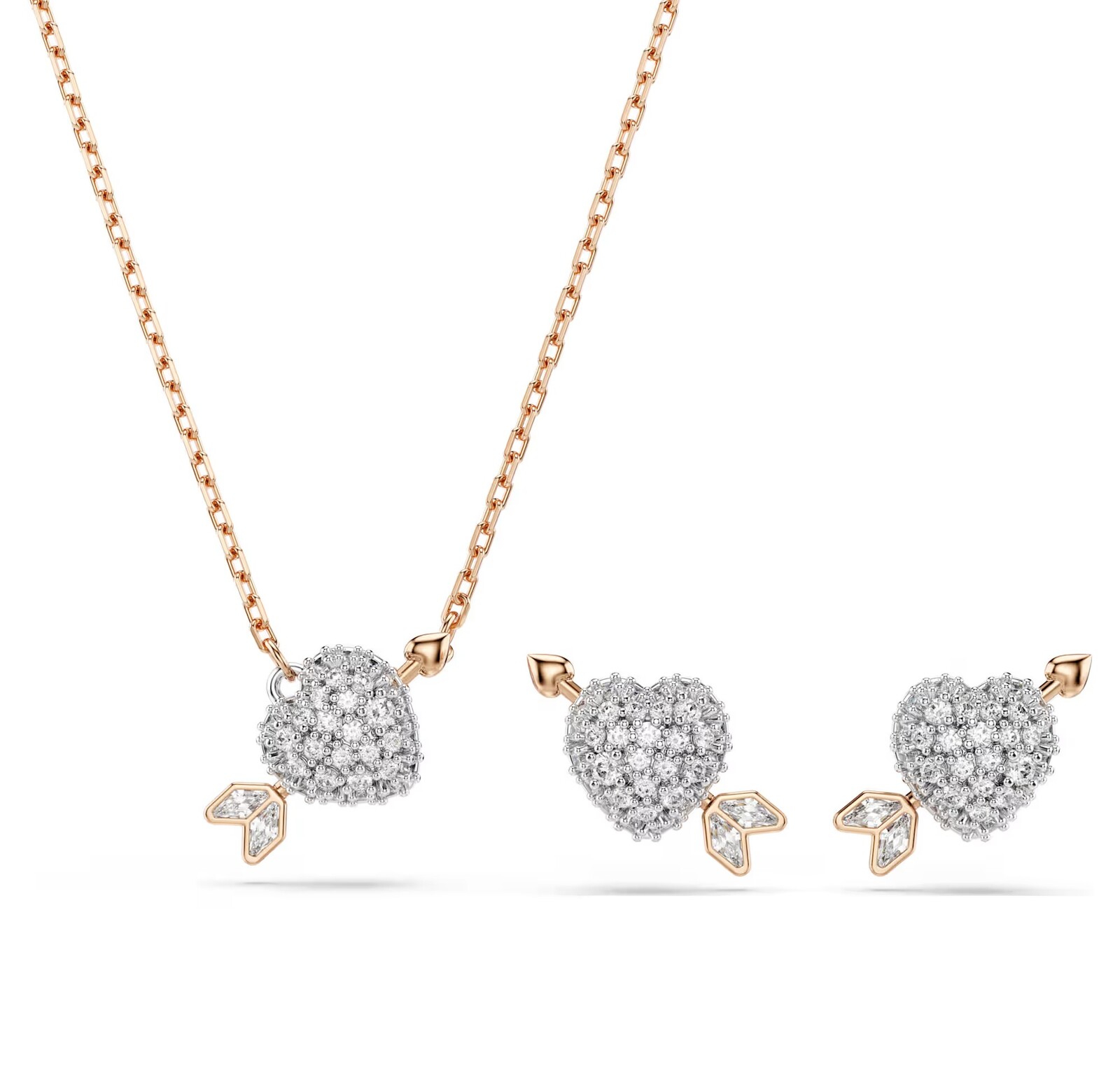 Swarovski Sada pozlátených šperkov s kryštálmi Idyllia 5745580 (náušnice, náhrdelník)