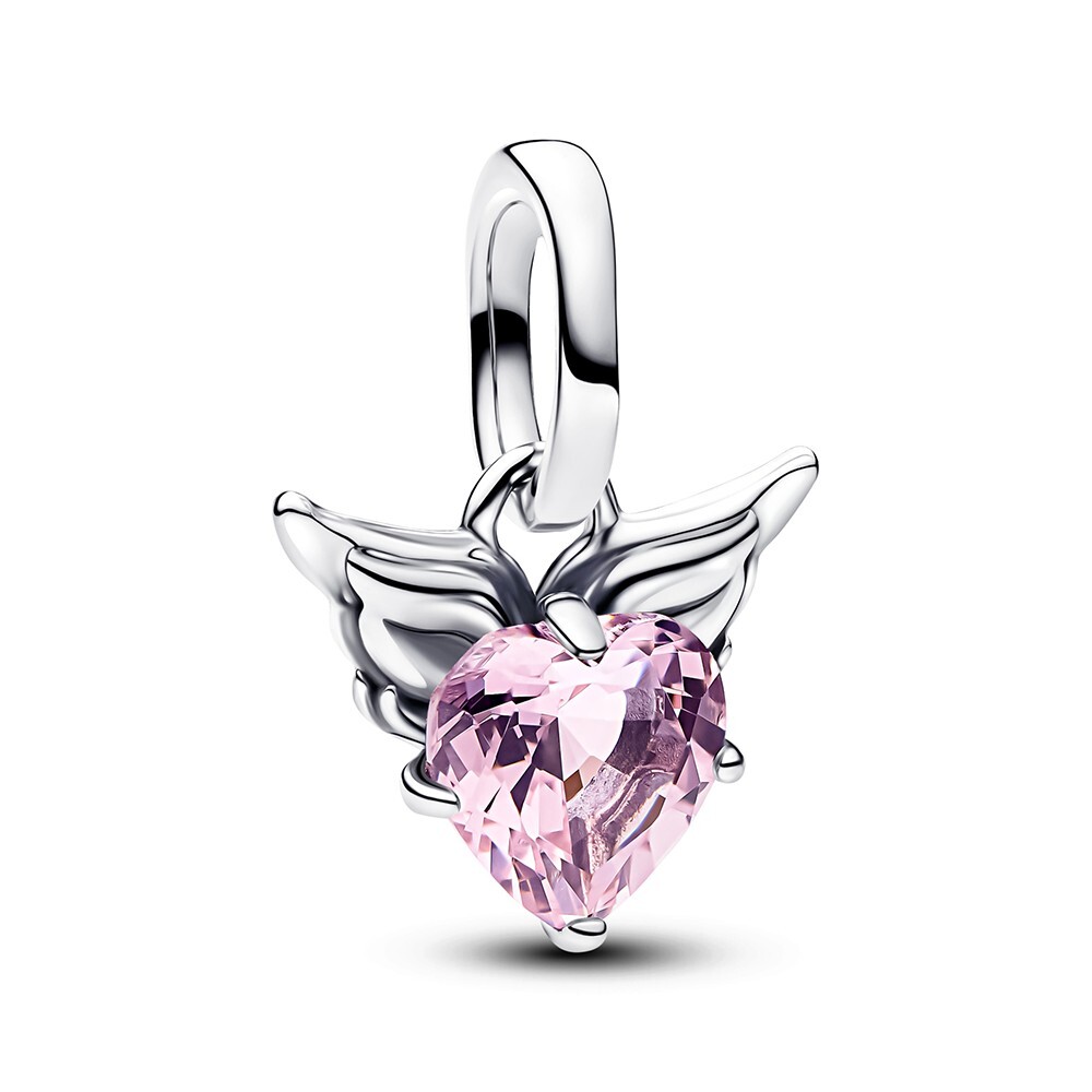 Pandora Strieborný prívesok Okrídlené srdiečko ME 793626C02