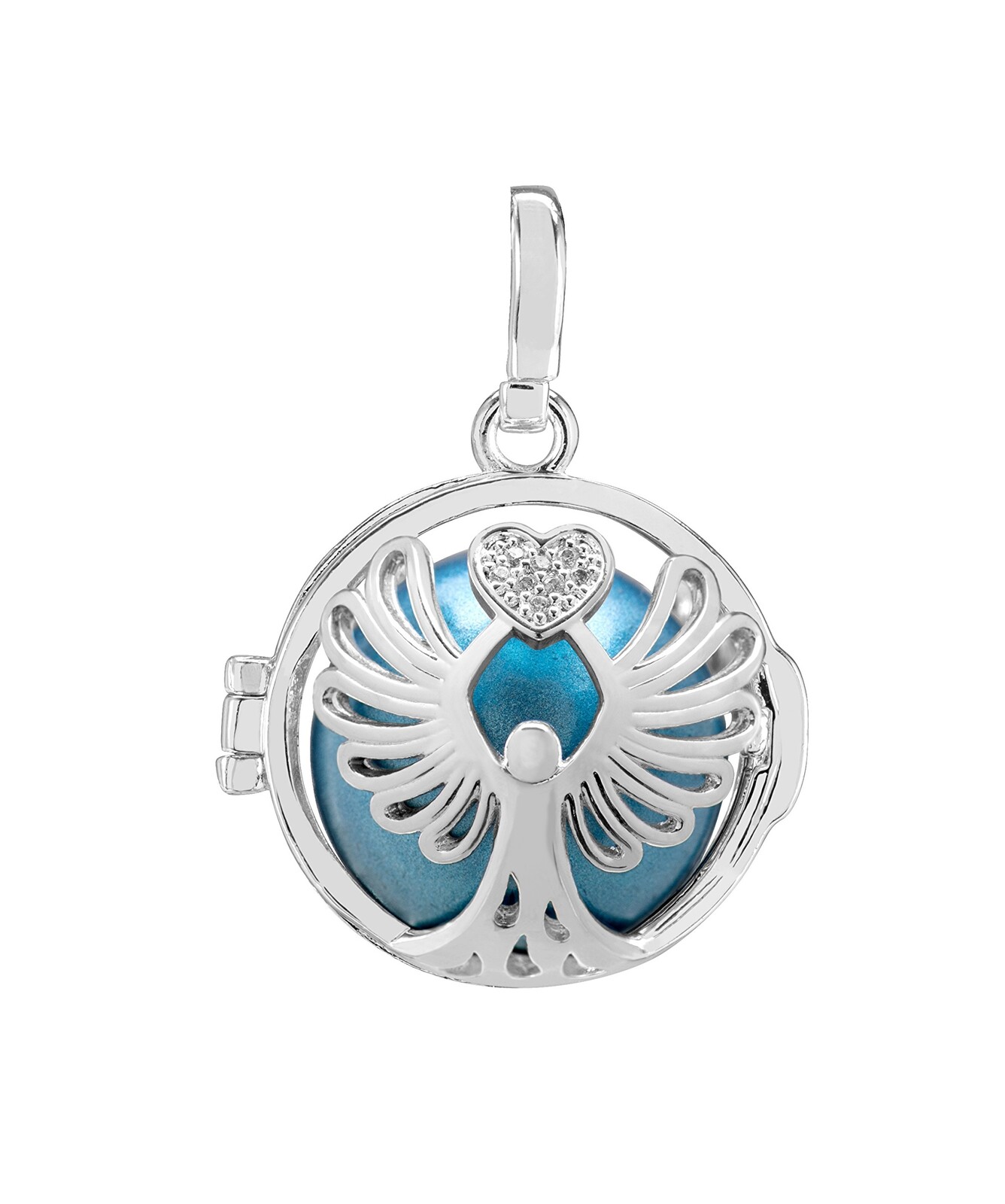 MUMMY BELL Tehotenská rolnička Posolstvo modrá metalická K10PMM18