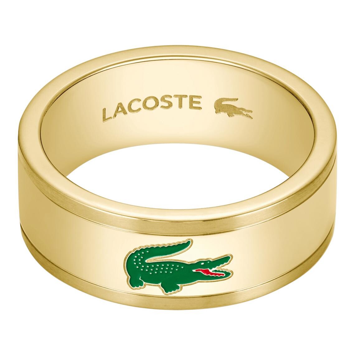 Lacoste Pozlátený prsteň pre mužov Arthor 2040496 64 mm