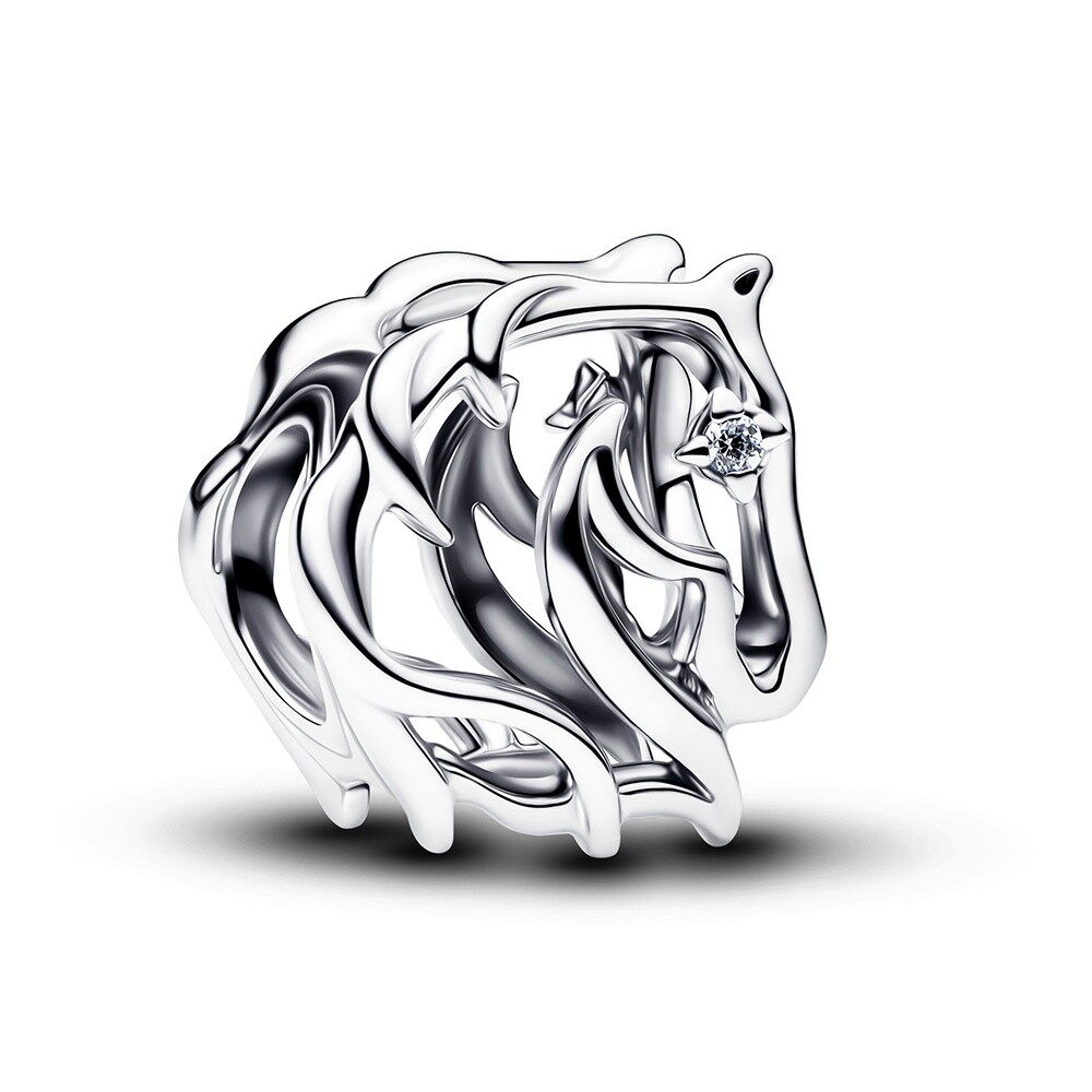 Pandora Strieborná korálka Kôň so zirkónom Moments 794430C01