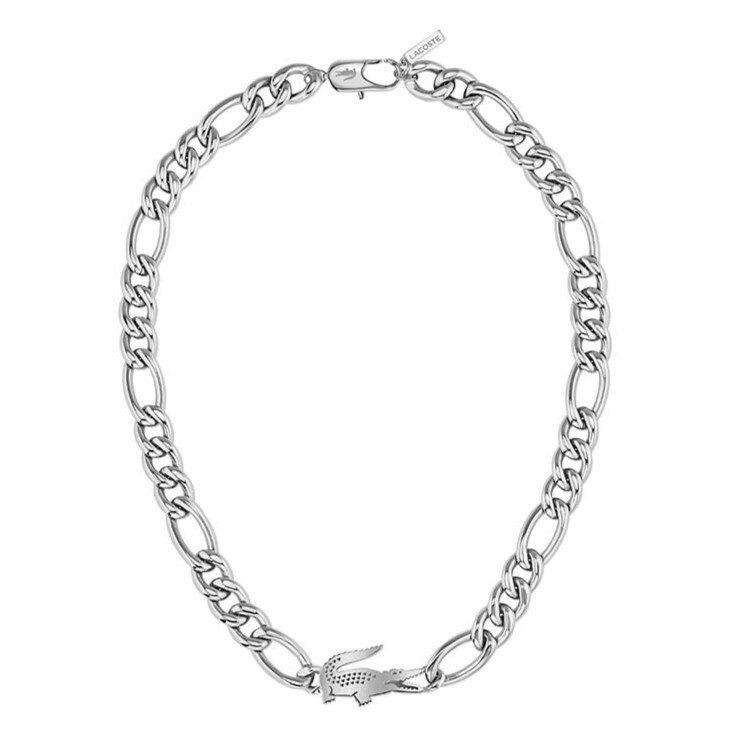 Lacoste Oceľový náhrdelník Crocodile 2040371