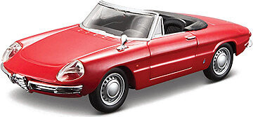 Bburago Alfa Romeo Spider 1966 1:32 červená