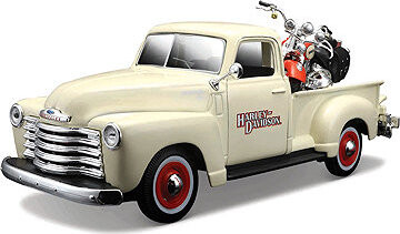 Maisto Harley-Davidson Custom - Chevrolet 3100 Pickup 1950, FLSTS Heritage Springer 2001 1:24