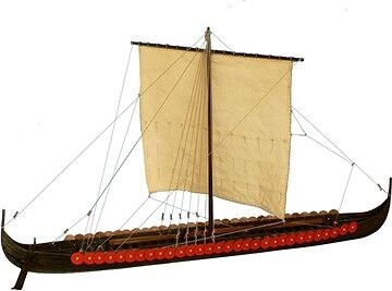 Dušek Vikingská prodloužená loď 1060 1:35 kit