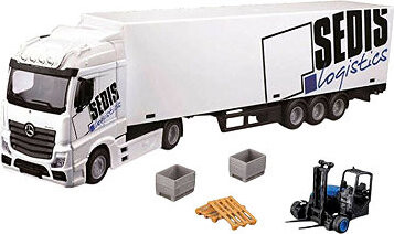 Bburago Mercedes Benz Actros a vysokozdvižný vozík Sedis 1 : 50