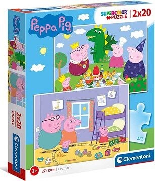 Clementoni Puzzle Prasiatko Peppa 2× 20 dielikov
