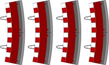 SCX Krajnica s mantinelmi vonkajší oblúk R3 ks 4 ks