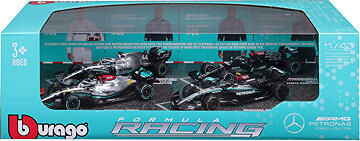 Bburago Mercedes-AMG F1 1 : 43 (darčeková súprava 4 ks)