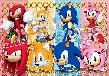 CLEMENTONI Puzzle Ježko Sonic MAXI 60 dielikov