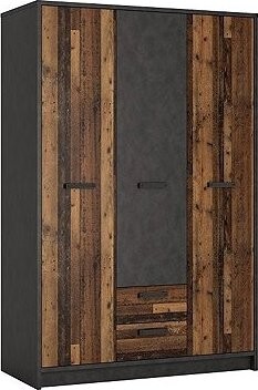 Nejlevnější nábytek Livana Skříň 3D2S, matera tmavá/old style