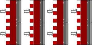 SCX Krajnica s mantinelmi rovinky 180 mm 4 ks