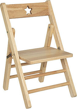 Atmosphera for kids Dětská židlička, motiv star, hnědá, 51,9 × 33,5 × 31 cm