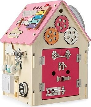 Costway Montessori Domeček, růžový