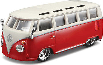 Bburago Volkswagen Van Samba 1:32 červeno-bílá