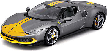 Bburago Ferrari 296 GTB Assetto Fiorano 1 : 18 sivá