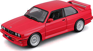 Bburago BMW 3 Series M3 1988 1 : 24 červená