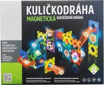 Alltoys Guľôčková dráha magnetická so svetlom 49 ks