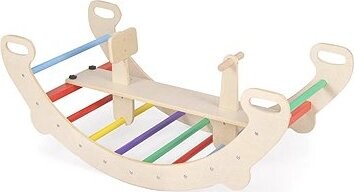 Costway Montessori dřevěná houpačka 4v1 Color