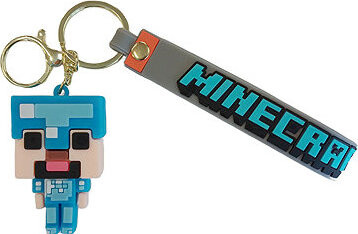 Bagito Minecraft Diamantový Steve s poutkem a karabinou - Dětská klíčenka