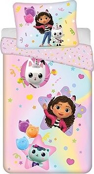 Jerry Fabrics Obliečky Gabby's Dollhouse Rainbow 140 × 200, 70 × 90 cm