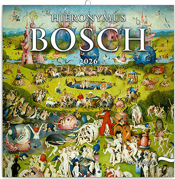 NOTIQUE Hieronymus Bosch 2026 poznámkový, 30 × 30 cm