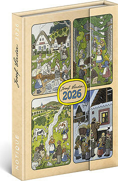 NOTIQUE týždenný magnetický Josef Lada 2026, 11 × 16 cm