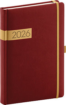 NOTIQUE Twill 2026 denný, bordó-zlatý, 15 × 21 cm