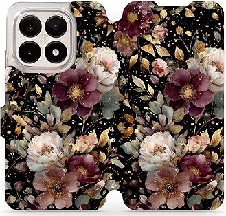 Mobiwear Flip puzdro pre Xiaomi 15T zlatisté kvietky