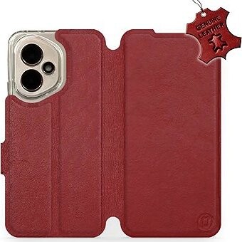 Mobiwear Flip kožené knižkové pre Honor 400 – Tmavo červené