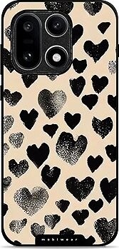 Mobiwear Glossy lesklé puzdro na OnePlus 15 čierne srdiečka