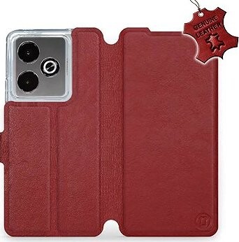 Mobiwear Flip kožené knižkové pre Realme GT 7T – Tmavo červené