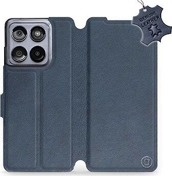 Mobiwear kožené flip knižkové pre Motorola Edge 60 Fusion – Modré