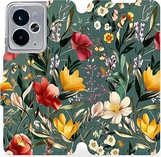 Mobiwear Flip knižkové pre Realme 14T 5G – Zelená lúka