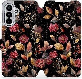 Mobiwear Flip puzdro pre Samsung Galaxy A17/A17 5G zlatisté lístky