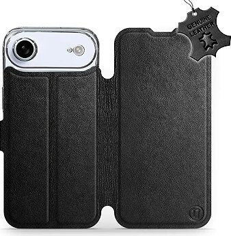 Mobiwear Kožené flip puzdro pre Apple iPhone Air čierne