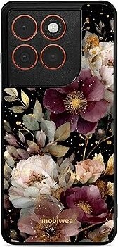 Mobiwear Glossy lesklé puzdro na Motorola Edge 70 zlatisté kvietky