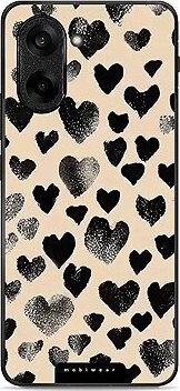 Mobiwear Glossy lesklé puzdro na OnePlus Nord CE5 čierne srdiečka