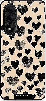 Mobiwear Glossy lesklé puzdro na OnePlus Nord 5 čierne srdiečka