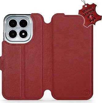 Mobiwear Kožené flip puzdro pre Xiaomi 17 červené