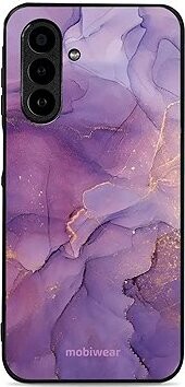 Mobiwear Glossy lesklé puzdro na Samsung Galaxy A17/A17 5G fialový mramor