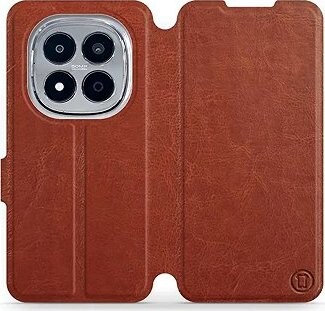 Mobiwear Flip puzdro pre Xiaomi Redmi Note 15 Pro 5G hnedé a sivé