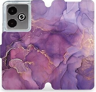 Mobiwear Flip knižkové pre Realme GT 7 – Fialový mramor