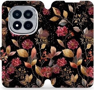 Mobiwear Flip puzdro pre Xiaomi Redmi Note 15 Pro+ 5G zlatisté lístky