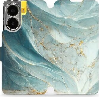 Mobiwear flip knižkové pre POCO X7 Pro – Zelenkavý mramor