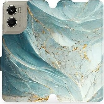 Mobiwear Flip puzdro pre Motorola Edge 70 zelenkavý mramor