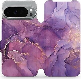 Mobiwear flip knižkové pre Google Pixel 10 Pro XL – Fialový mramor