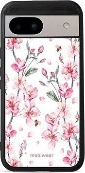 Mobiwear Glossy lesklé puzdro na Google Pixel 8A ružové kvety